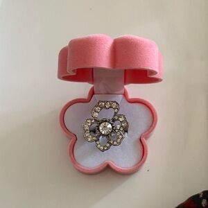 New | Pakistani Silver Flower Adjustable Ring